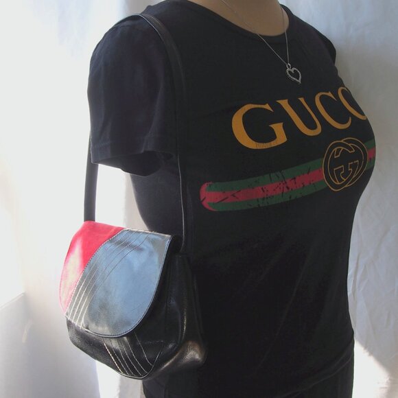 Victorias Secret Black/Red Satchel Shoulder Bag, Vintage, Y2K - Picture 4 of 15